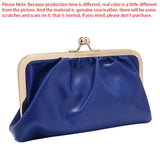 Royal Bagger Vintage Clutch Purses for Women Genuine Cow Leather Chain Crossbody Shoulder Bags Evening Bag with Kiss Lock 1487